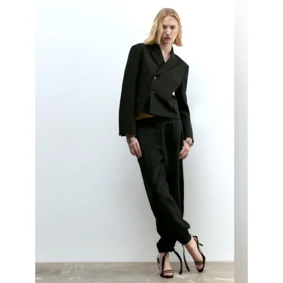 Zara Womens Black Strappy Square Toe Slingback Heel Sandals Size 7.5 US 38 EU - Picture 12 of 12